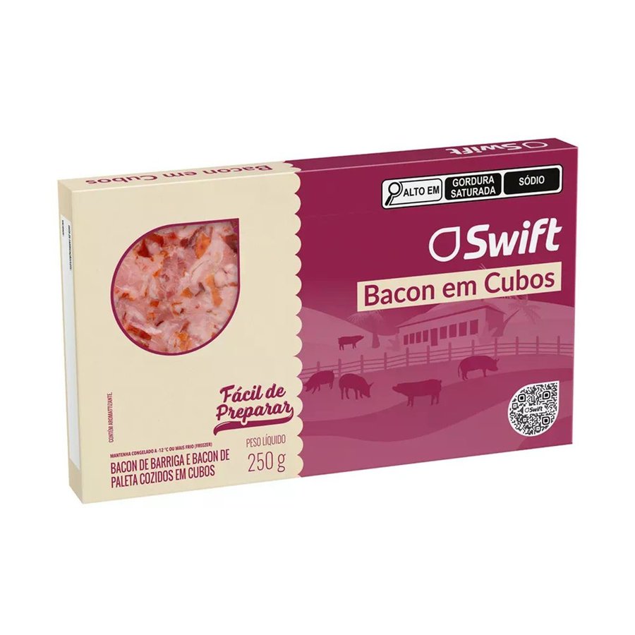 Bacon em Cubos 250 g Cia Carne