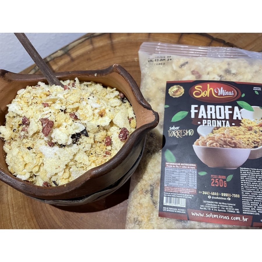 Farofa Alho 250 g Soh Minas