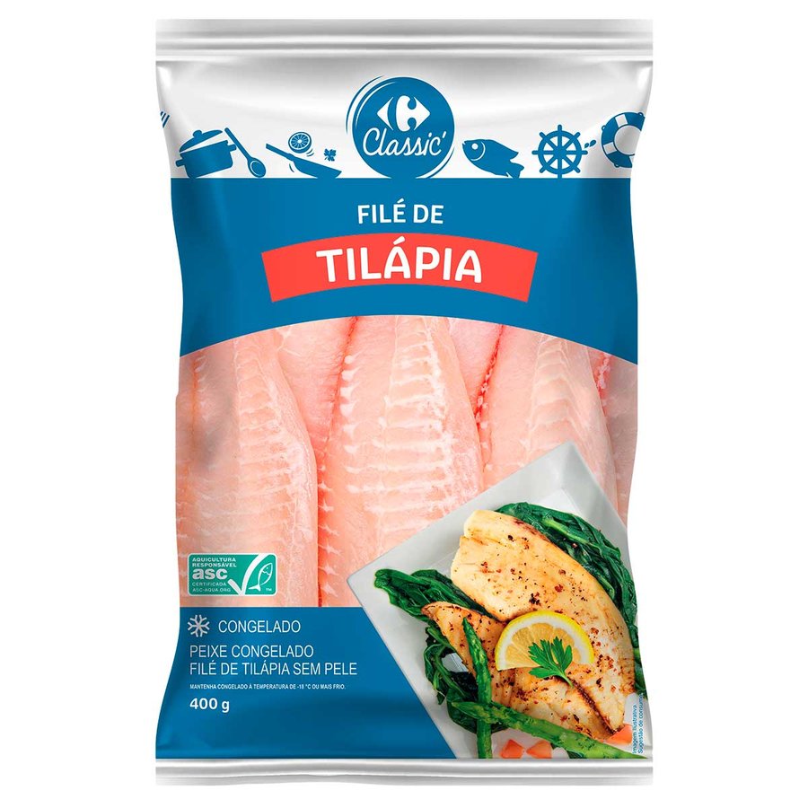 Filé de Tilápia Congelado 400 g