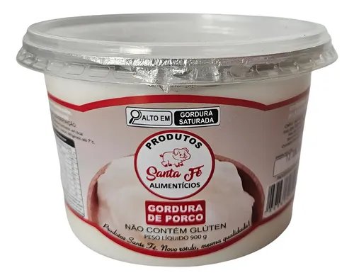 Gordura de Porco Pote 900 g Santa Fé