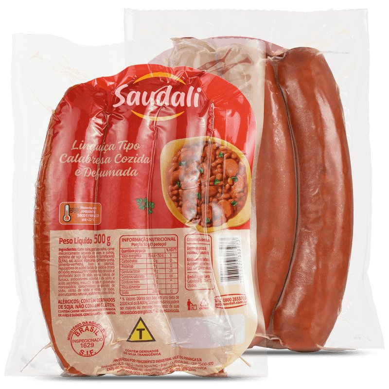 Linguiça Calabresa 3 Gomos Saudali