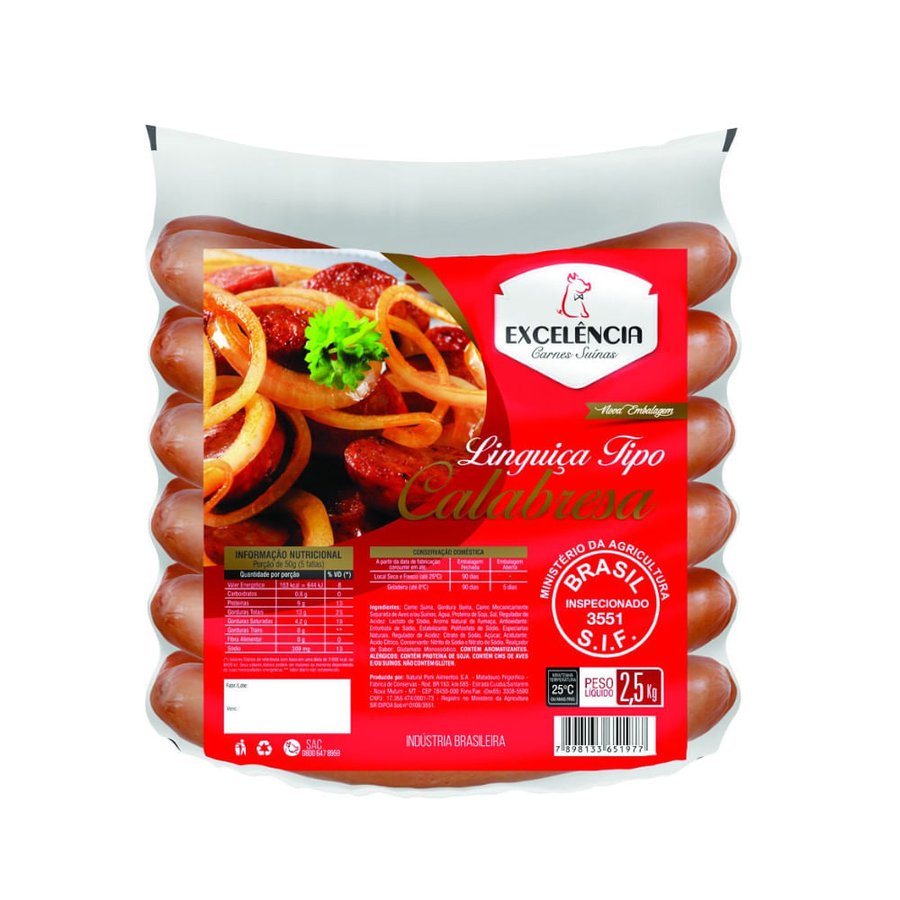 Linguiça Tipo Calabresa Cia Carne Pacote