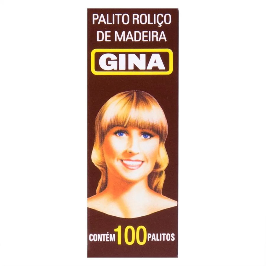 Palito Roliço de Madeira Gina 100 unidades