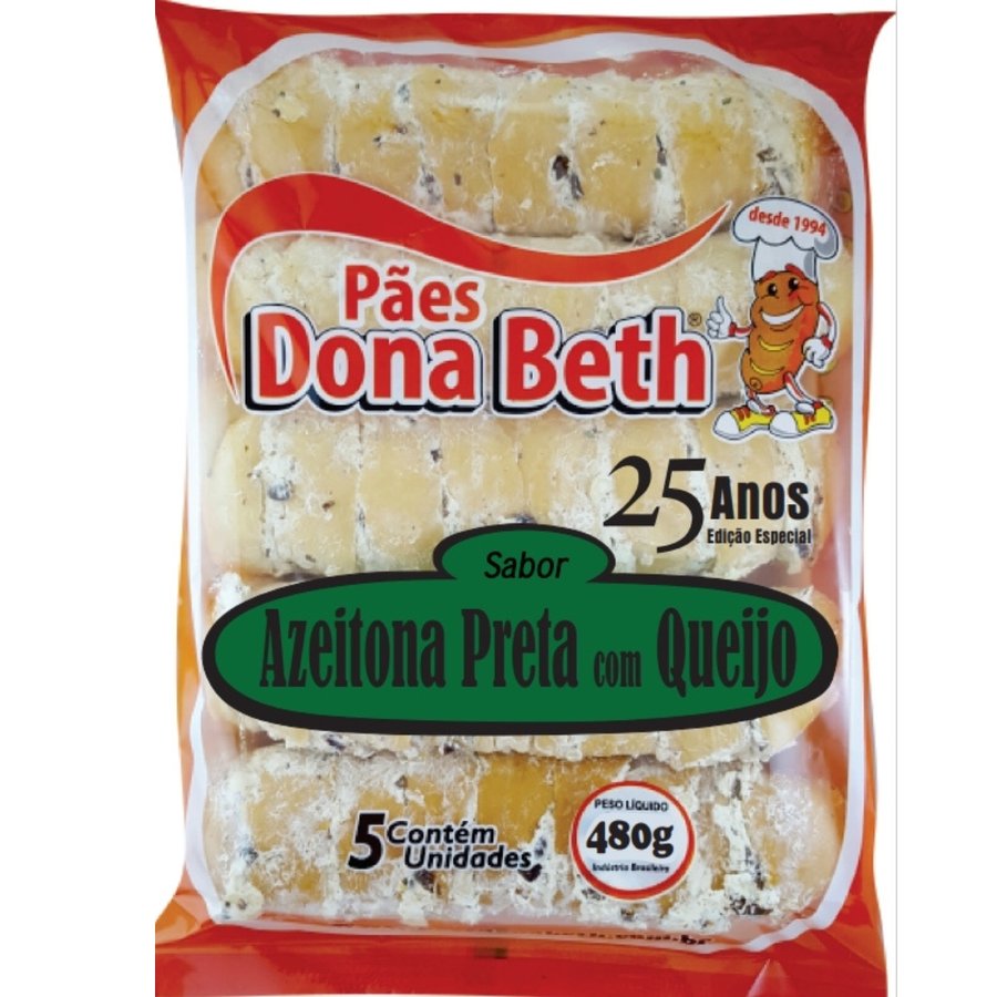 Pão de Alho Azeitona Preta com Queijo Dona Beth