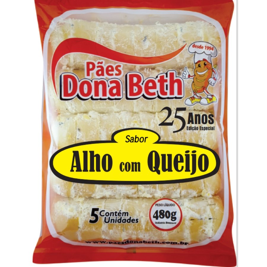 Pão de Alho com Queijo Dona Beth