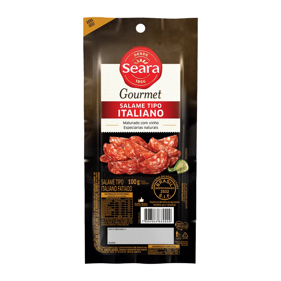 Salame Tipo Italiano Fatiado Seara